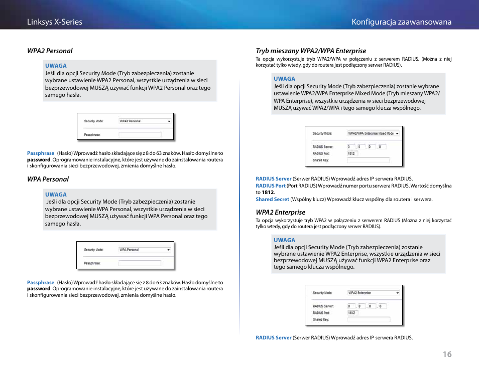 16 konfiguracja zaawansowana linksys x-series | Linksys X-Series User Manual | Page 473 / 765