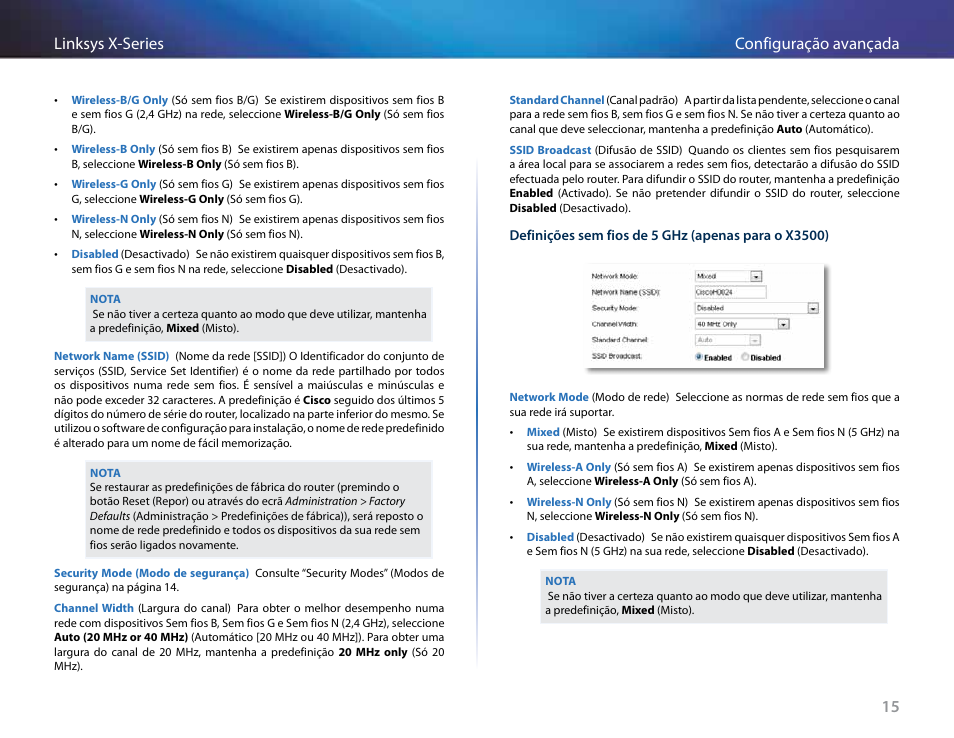15 configuração avançada linksys x-series | Linksys X-Series User Manual | Page 499 / 765