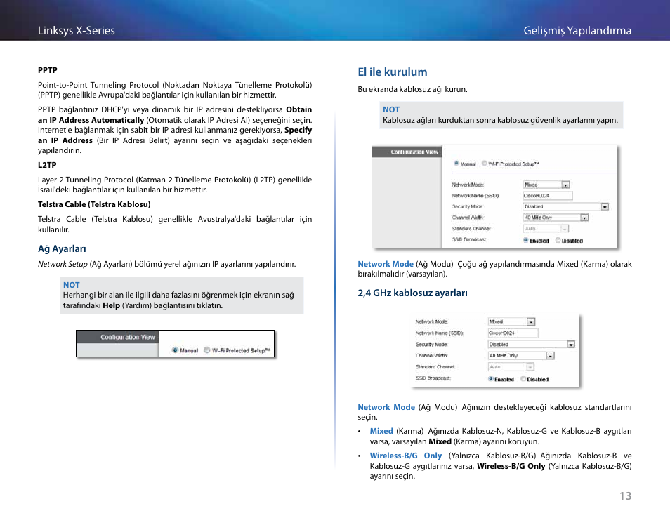 El ile kurulum, 13 gelişmiş yapılandırma linksys x-series | Linksys X-Series User Manual | Page 693 / 765