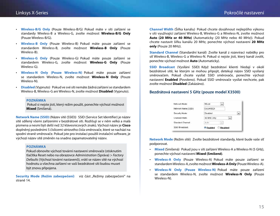 15 pokročilé nastavení linksys x-series | Linksys X-Series User Manual | Page 75 / 765