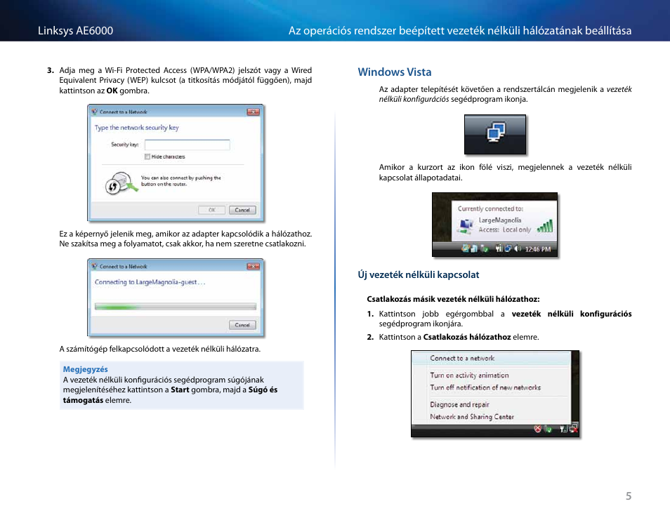 Windows﻿vista”,﻿oldal:﻿5 | Linksys AE6000 User Manual | Page 161 / 364