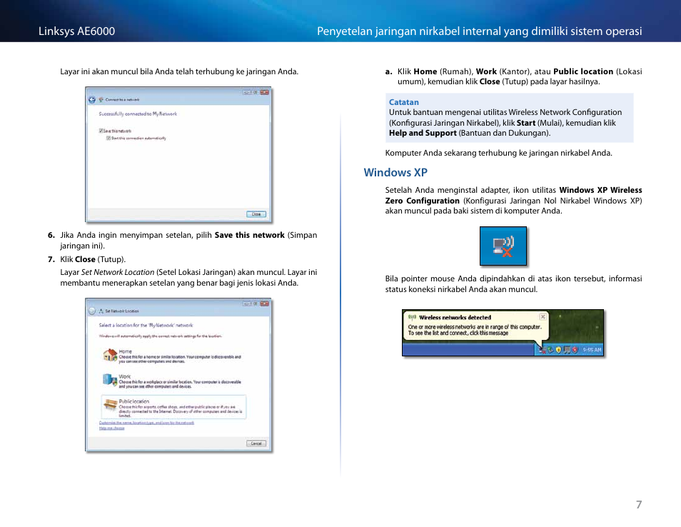 Windows﻿xp"﻿pada﻿halaman﻿7 | Linksys AE6000 User Manual | Page 177 / 364