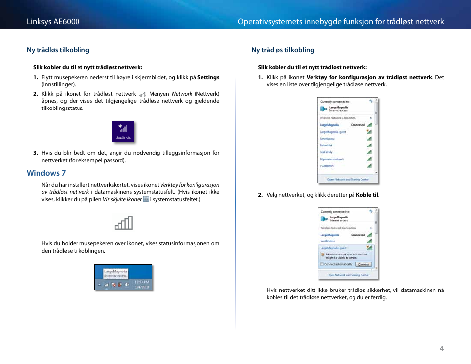 Windows﻿7”﻿på﻿side﻿4 | Linksys AE6000 User Manual | Page 216 / 364
