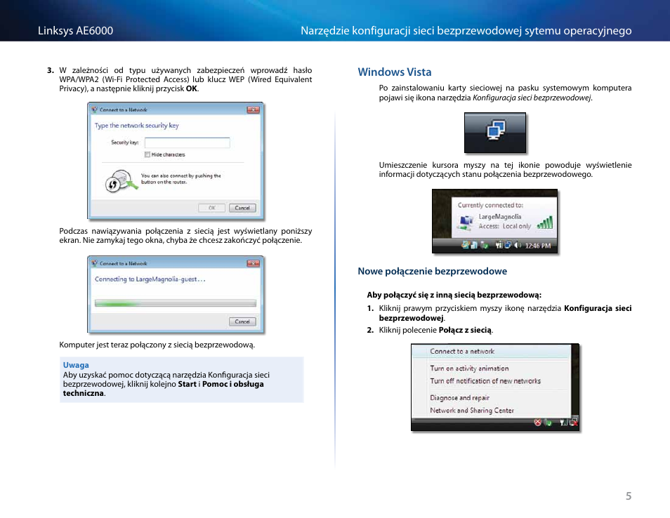 Windows﻿vista”﻿na﻿str.﻿5 | Linksys AE6000 User Manual | Page 231 / 364