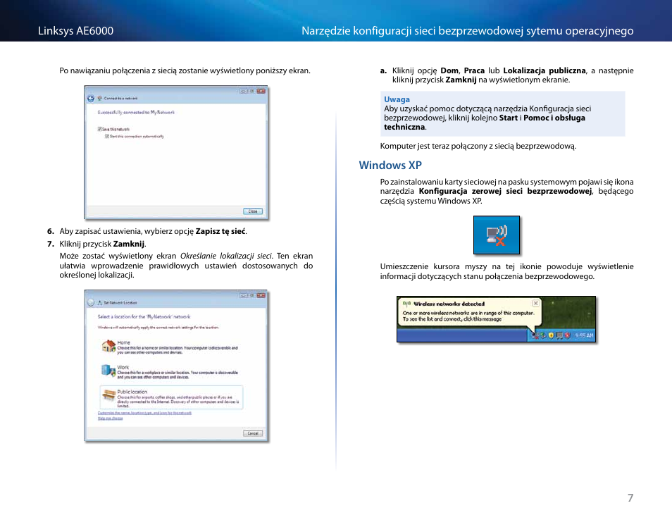 Windows﻿xp”﻿na﻿str.﻿7 | Linksys AE6000 User Manual | Page 233 / 364