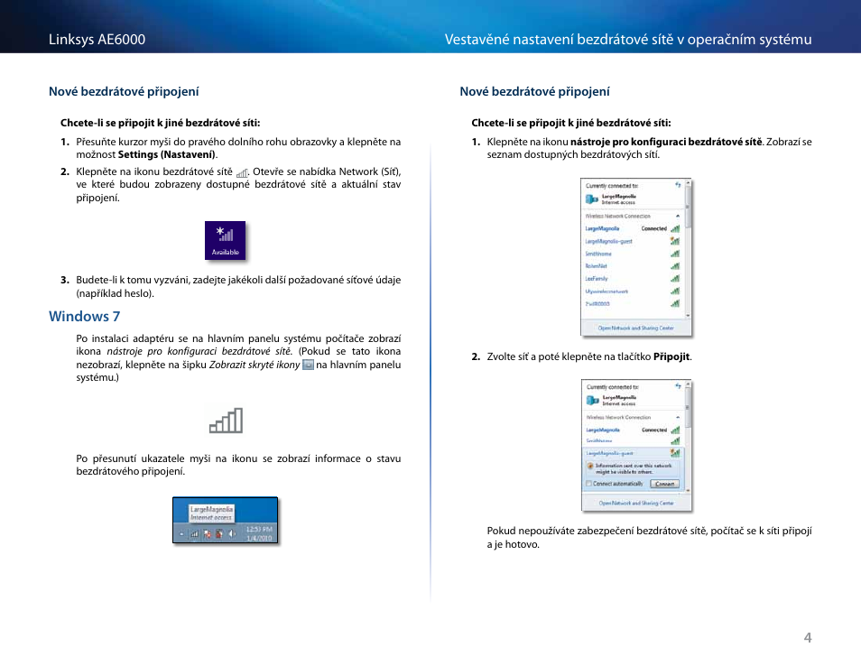 Windows 8“﻿na﻿straně, Windows 7“﻿na﻿straně﻿4 | Linksys AE6000 User Manual | Page 34 / 364