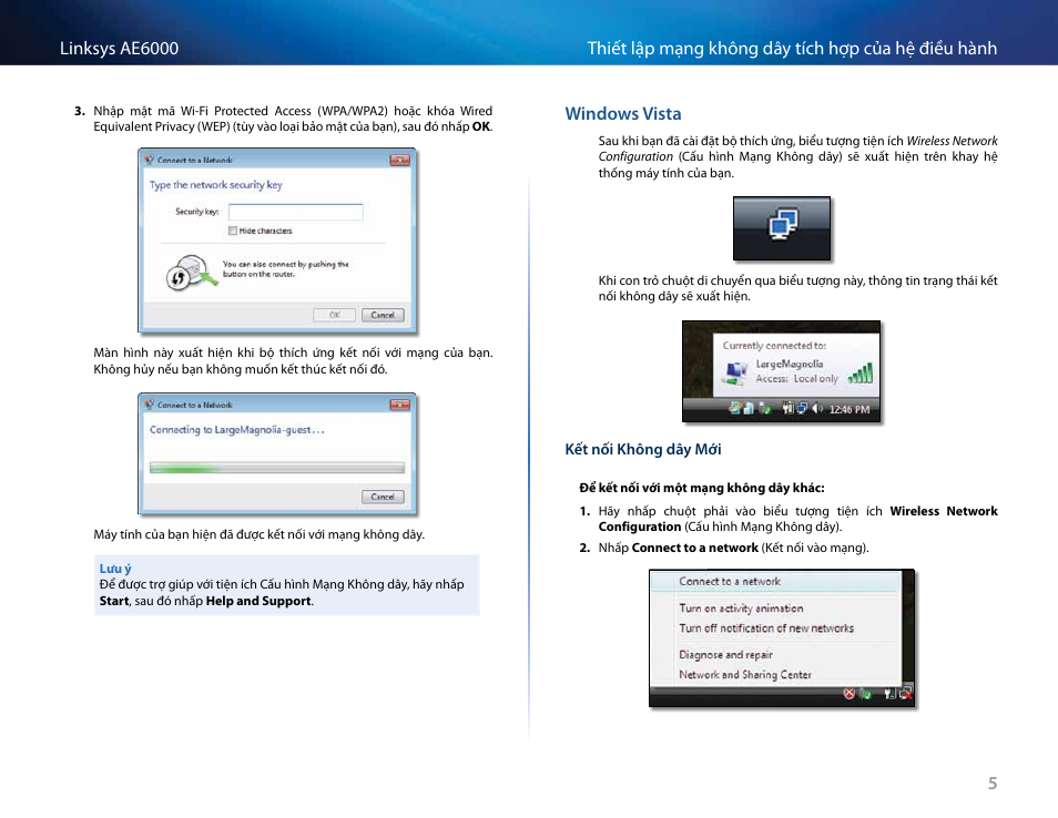 Windows vista" trên trang 5 | Linksys AE6000 User Manual | Page 357 / 364