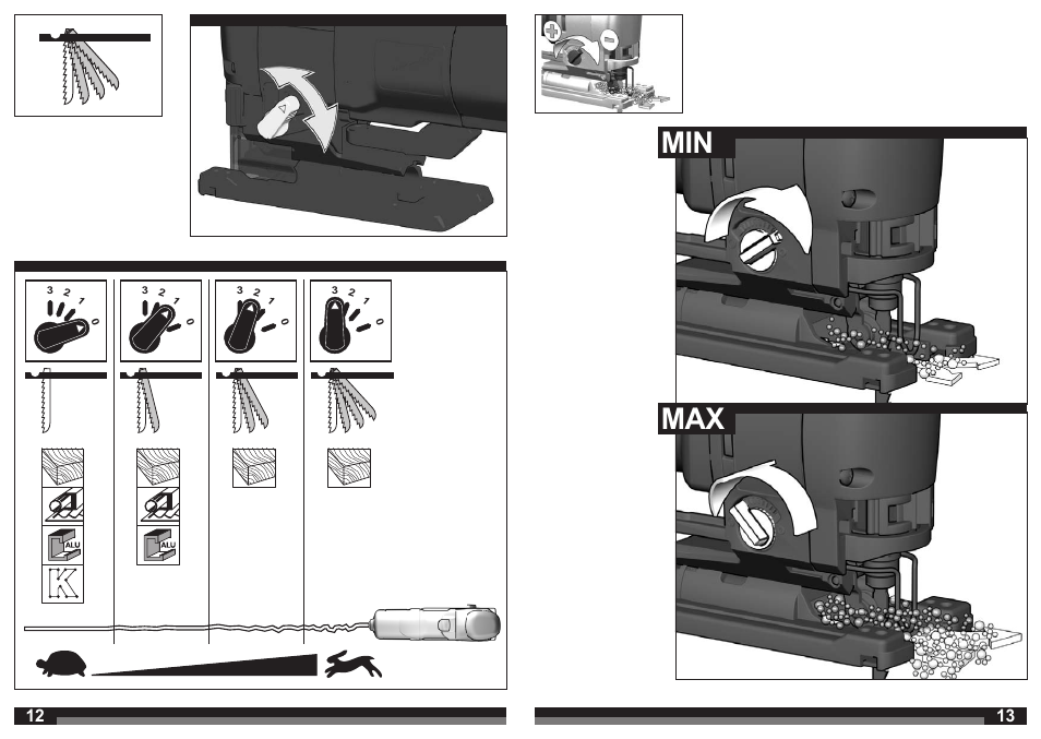 Min max | Milwaukee JSPE 135 TX User Manual | Page 7 / 41