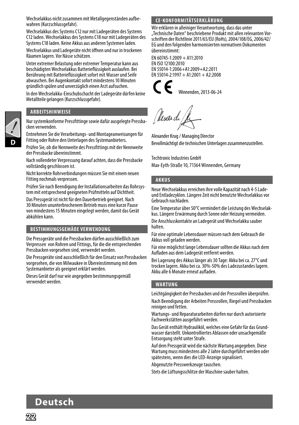 Deutsch | Milwaukee M18 HPT User Manual | Page 25 / 101