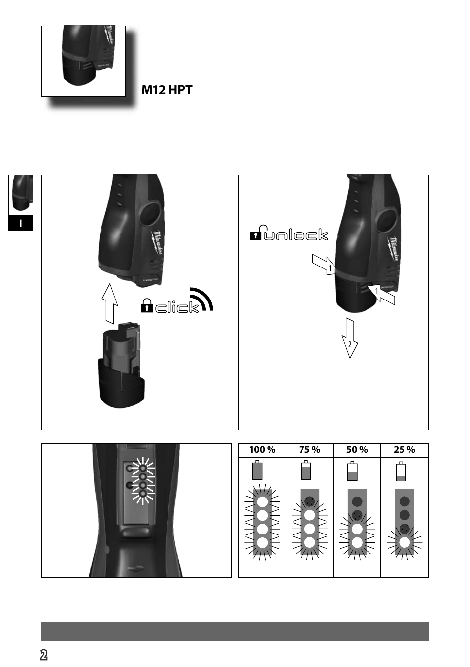 2m12 hpt | Milwaukee M18 HPT User Manual | Page 5 / 101