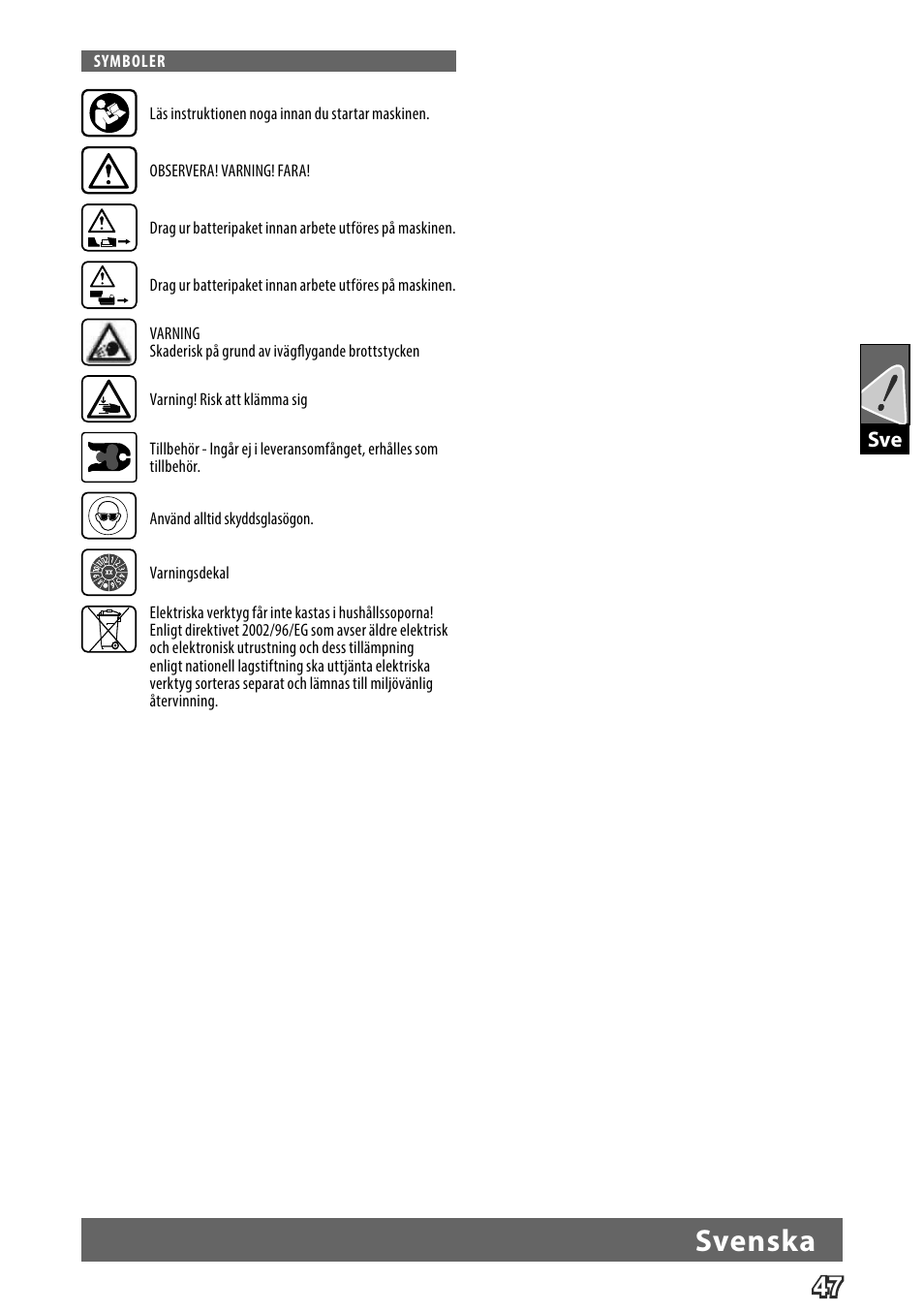 Svenska | Milwaukee M18 HPT User Manual | Page 50 / 101