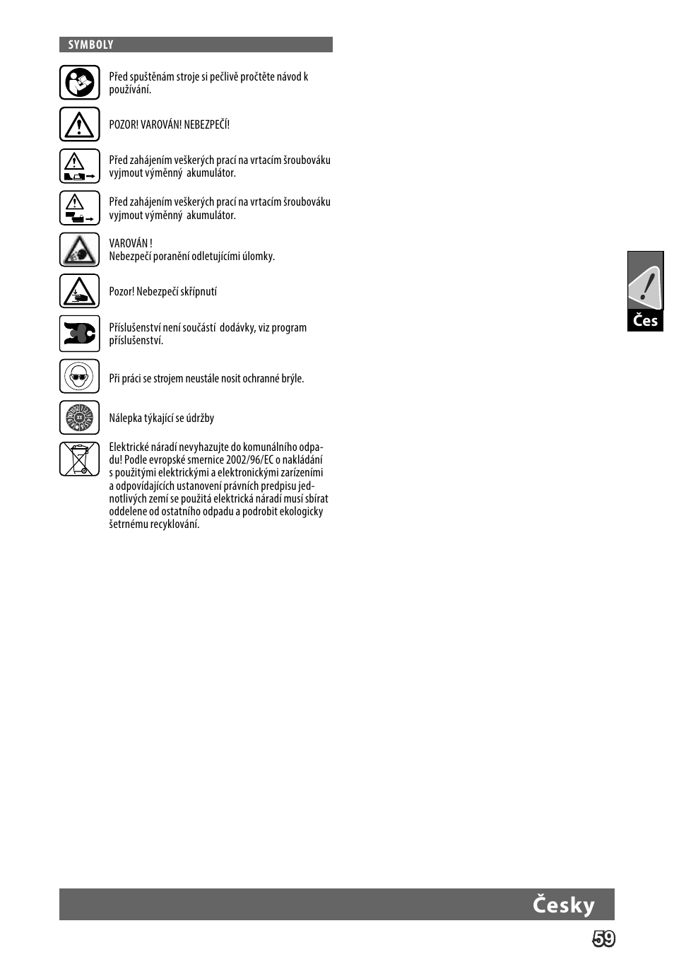 Česky | Milwaukee M18 HPT User Manual | Page 62 / 101