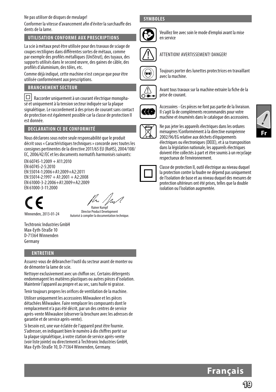 Deutsch, Français | Milwaukee MCS 66 User Manual | Page 21 / 94