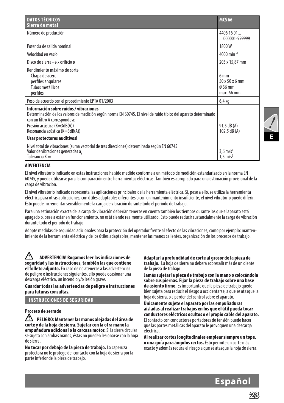 Deutsch, Español | Milwaukee MCS 66 User Manual | Page 25 / 94