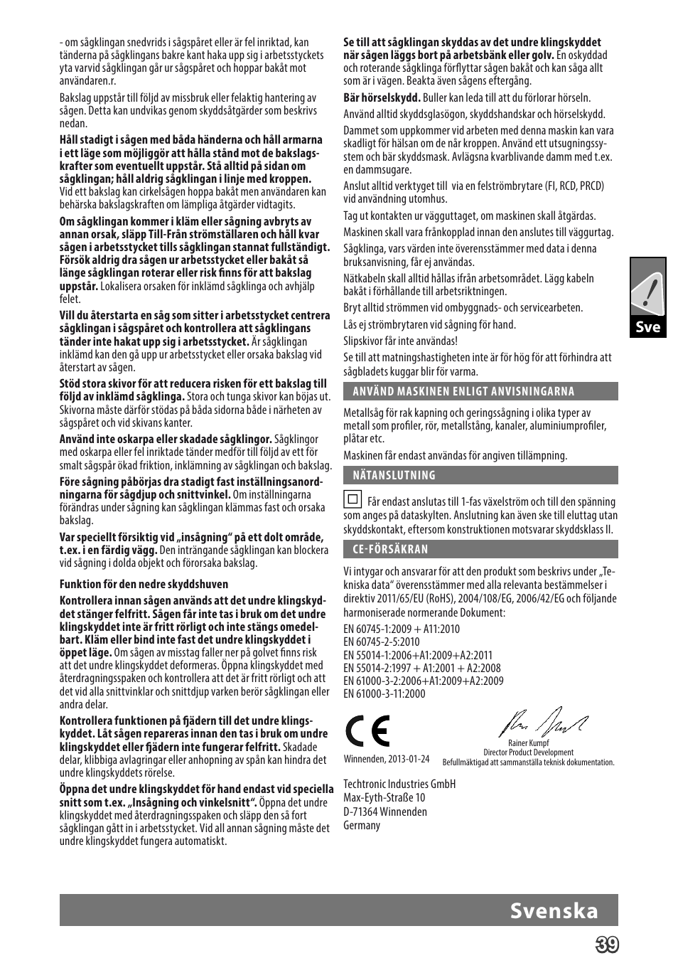 Deutsch, Svenska | Milwaukee MCS 66 User Manual | Page 41 / 94