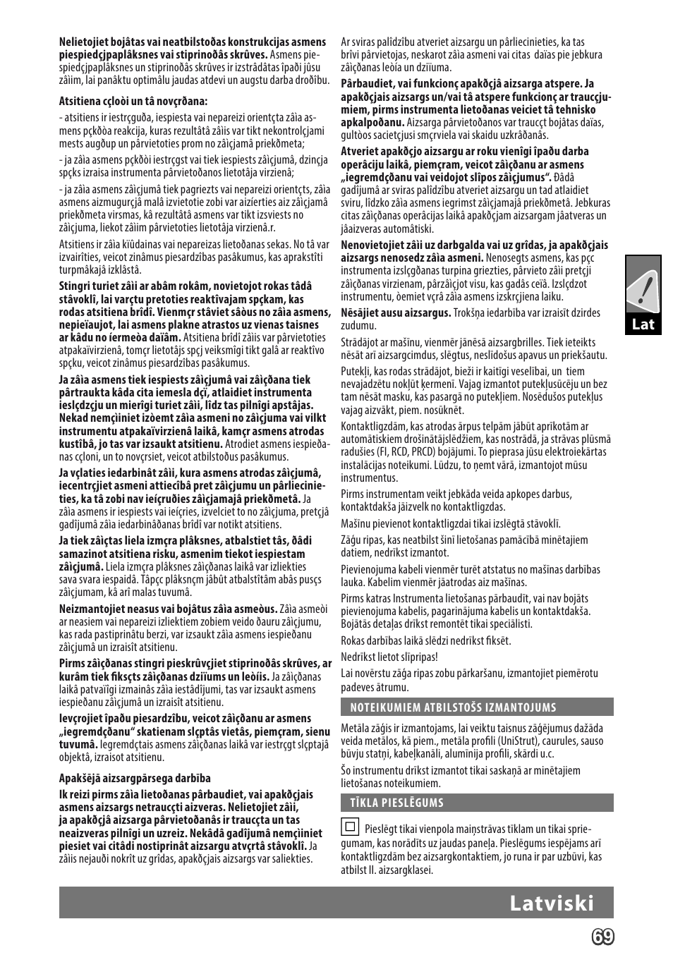 Deutsch, Latviski | Milwaukee MCS 66 User Manual | Page 71 / 94