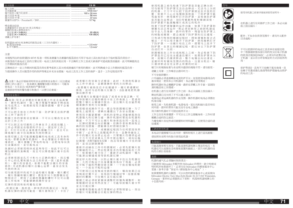 Milwaukee CS 55 User Manual | Page 36 / 37