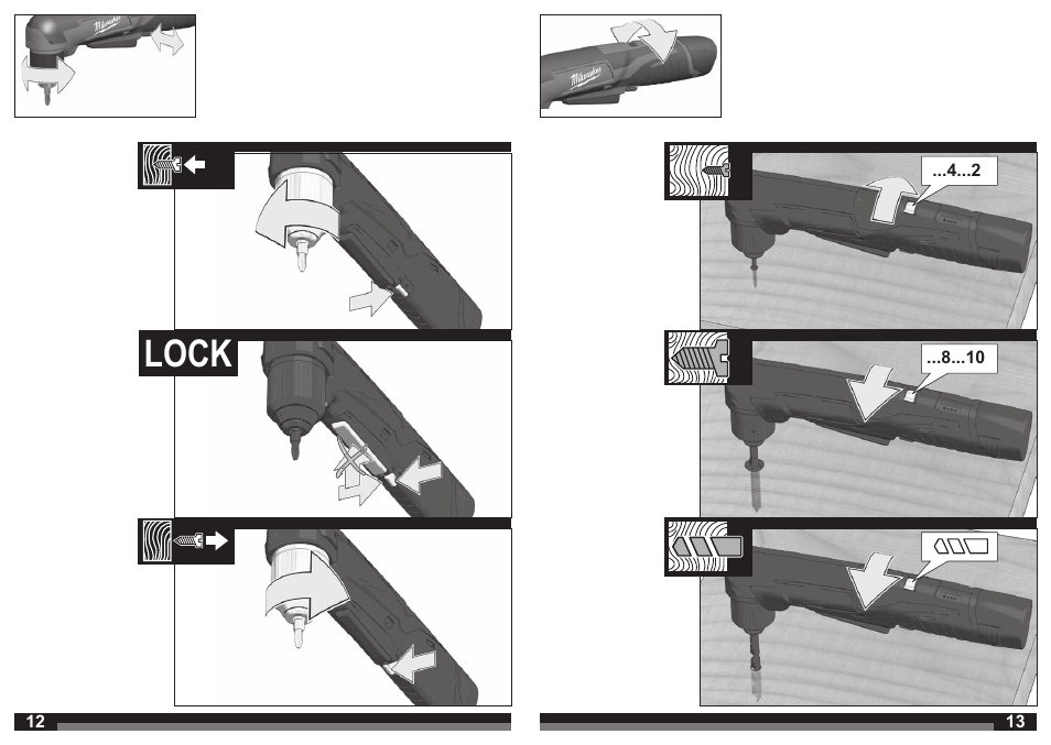 Lock | Milwaukee C12 RAD User Manual | Page 7 / 35