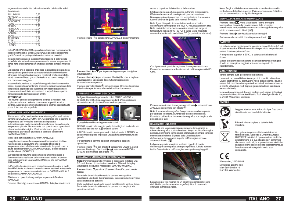 26 27 italiano italiano | Milwaukee M12 TI User Manual | Page 14 / 61