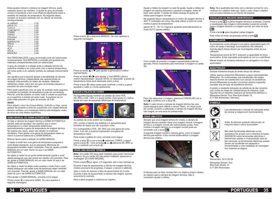 34 35 portugues portugues | Milwaukee M12 TI User Manual | Page 18 / 61