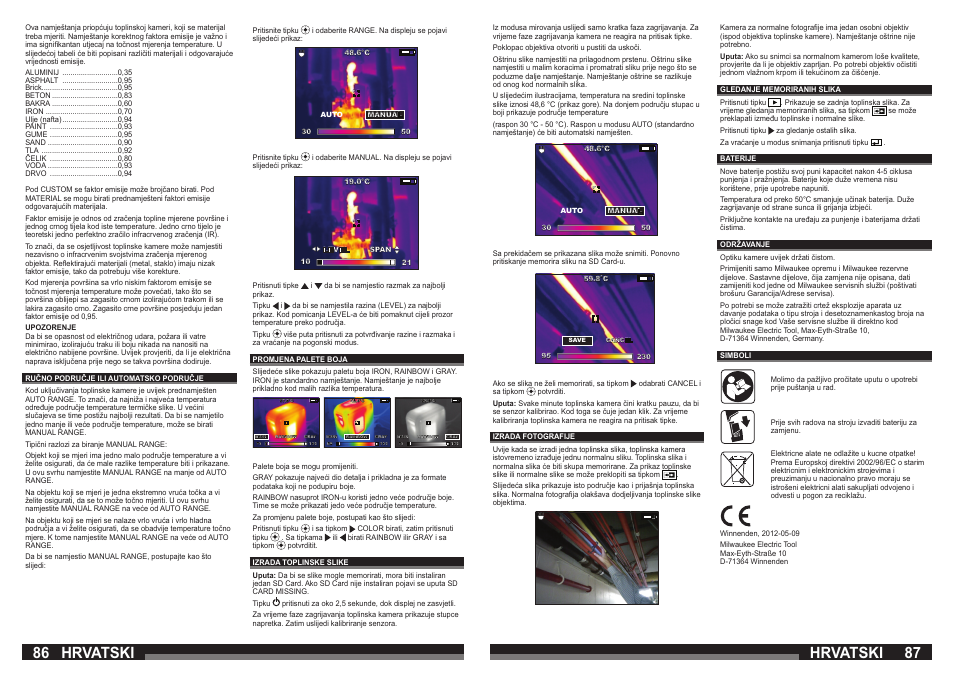 86 87 hrvatski hrvatski | Milwaukee M12 TI User Manual | Page 44 / 61