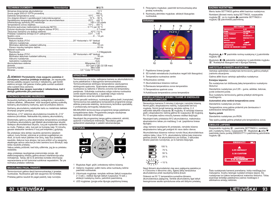 Lietuviškai | Milwaukee M12 TI User Manual | Page 47 / 61