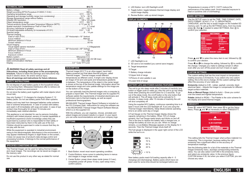 English | Milwaukee M12 TI User Manual | Page 7 / 61