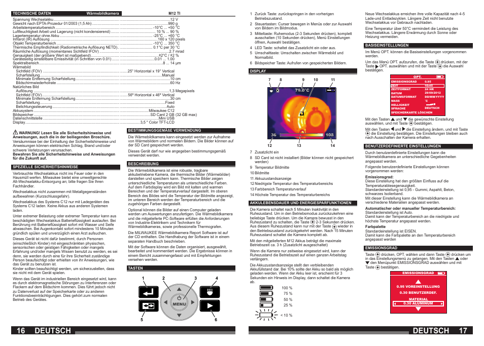 Deutsch | Milwaukee M12 TI User Manual | Page 9 / 61