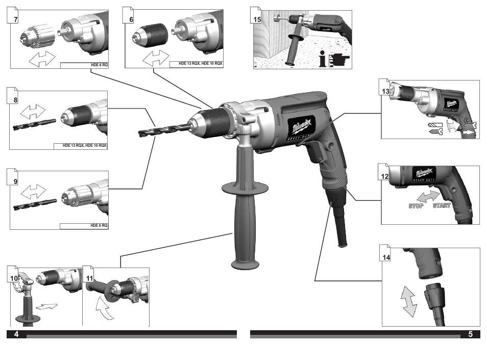 Milwaukee HDE 10 RQX User Manual | Page 3 / 37