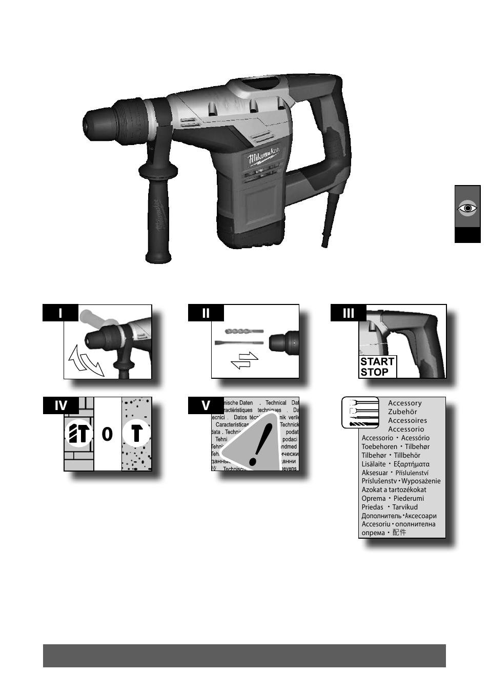 Ii v iii, Iv i | Milwaukee K 540 S User Manual | Page 3 / 62