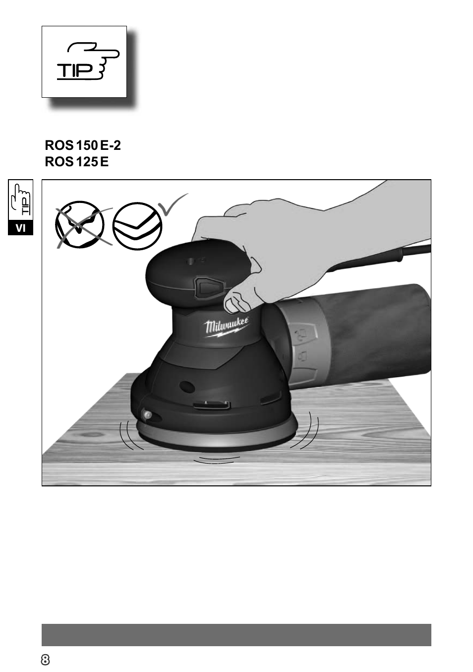 Milwaukee ROS 125 E User Manual | Page 10 / 65