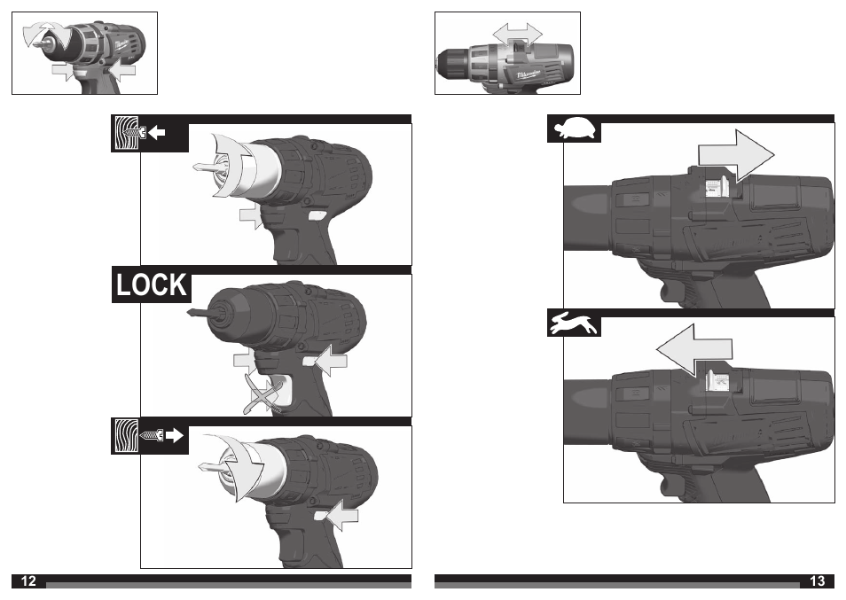 Lock | Milwaukee C12 PD User Manual | Page 7 / 36