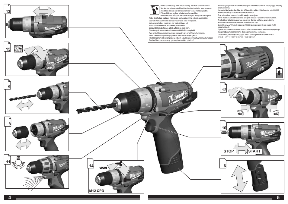 Milwaukee M12 CDD User Manual | Page 3 / 37