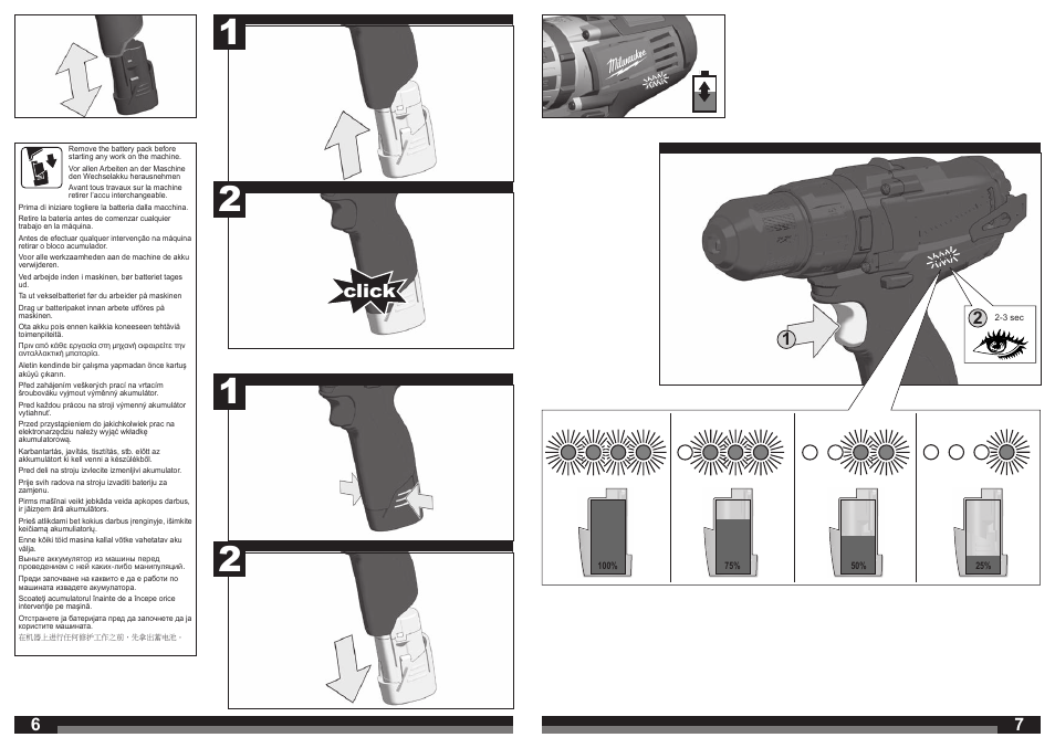 Click | Milwaukee M12 CDD User Manual | Page 4 / 37