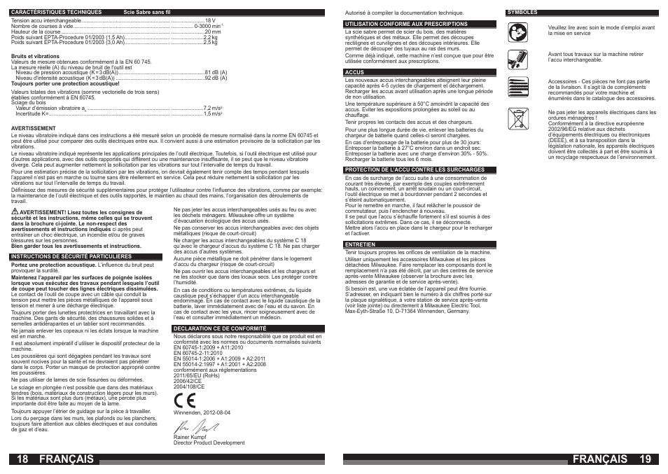 Français | Milwaukee C 18 HZ User Manual | Page 10 / 35