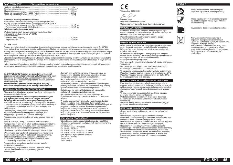 Polski | Milwaukee C 18 HZ User Manual | Page 23 / 35