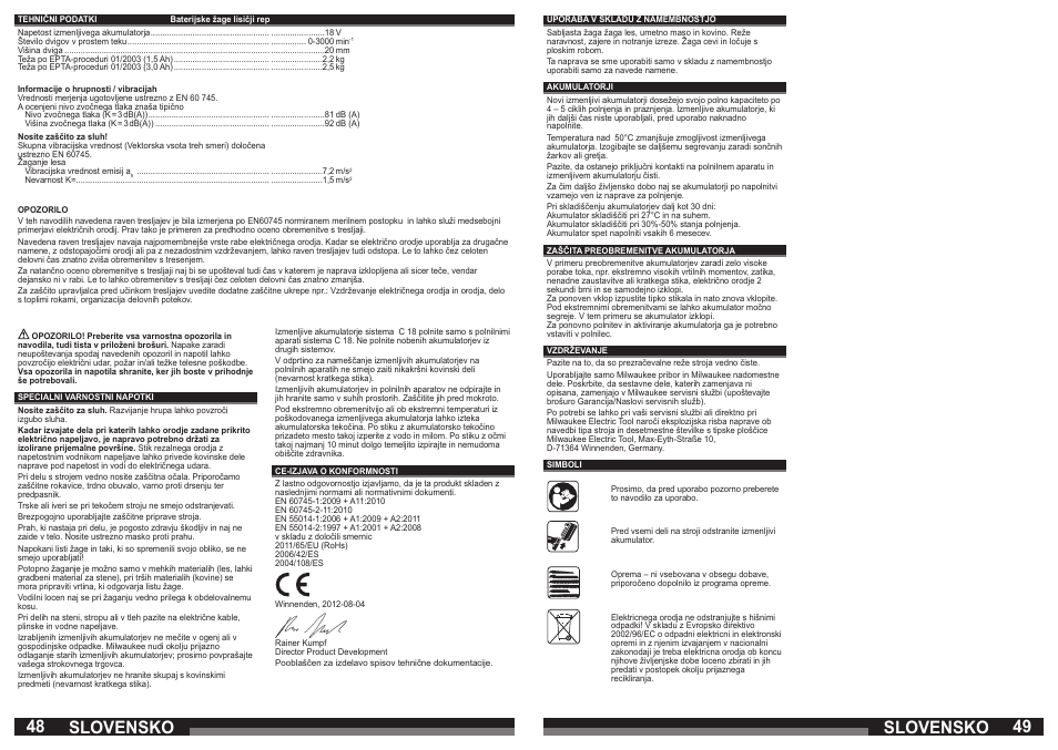 Slovensko | Milwaukee C 18 HZ User Manual | Page 25 / 35