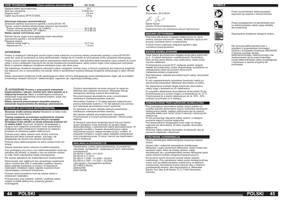 Polski | Milwaukee HD 18 SX User Manual | Page 23 / 35