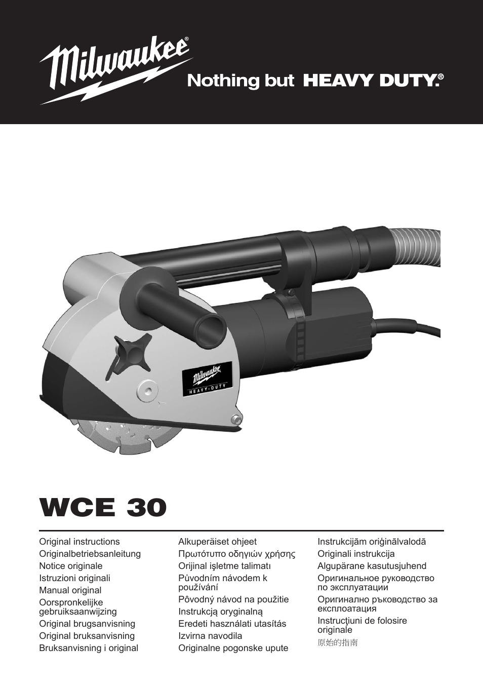 Milwaukee WCE 30 User Manual | 37 pages