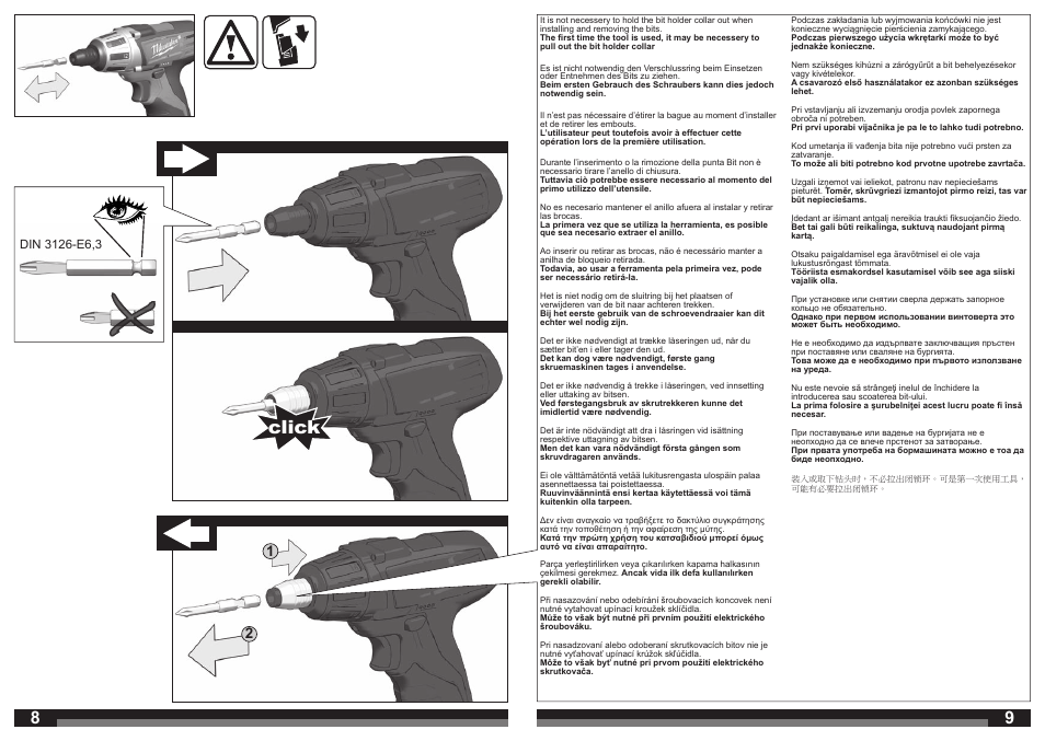 Click | Milwaukee C12 PC User Manual | Page 5 / 35