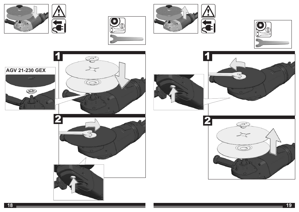 Milwaukee AGV21-230 GEX User Manual | Page 10 / 54