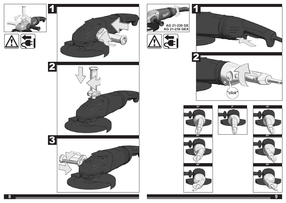 Milwaukee AGV21-230 GEX User Manual | Page 5 / 54