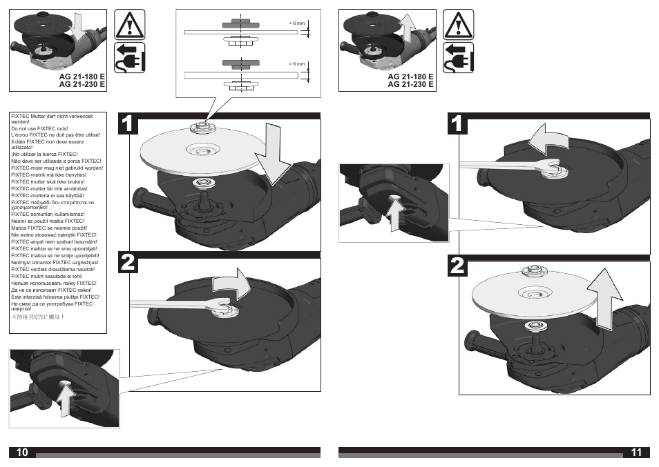 Milwaukee AGV21-230 GEX User Manual | Page 6 / 54