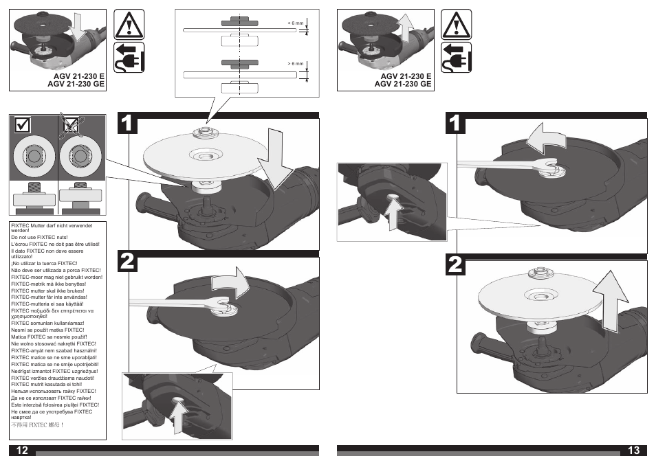 Milwaukee AGV21-230 GEX User Manual | Page 7 / 54