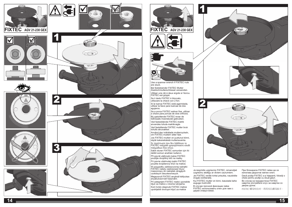 Fixtec | Milwaukee AGV21-230 GEX User Manual | Page 8 / 54