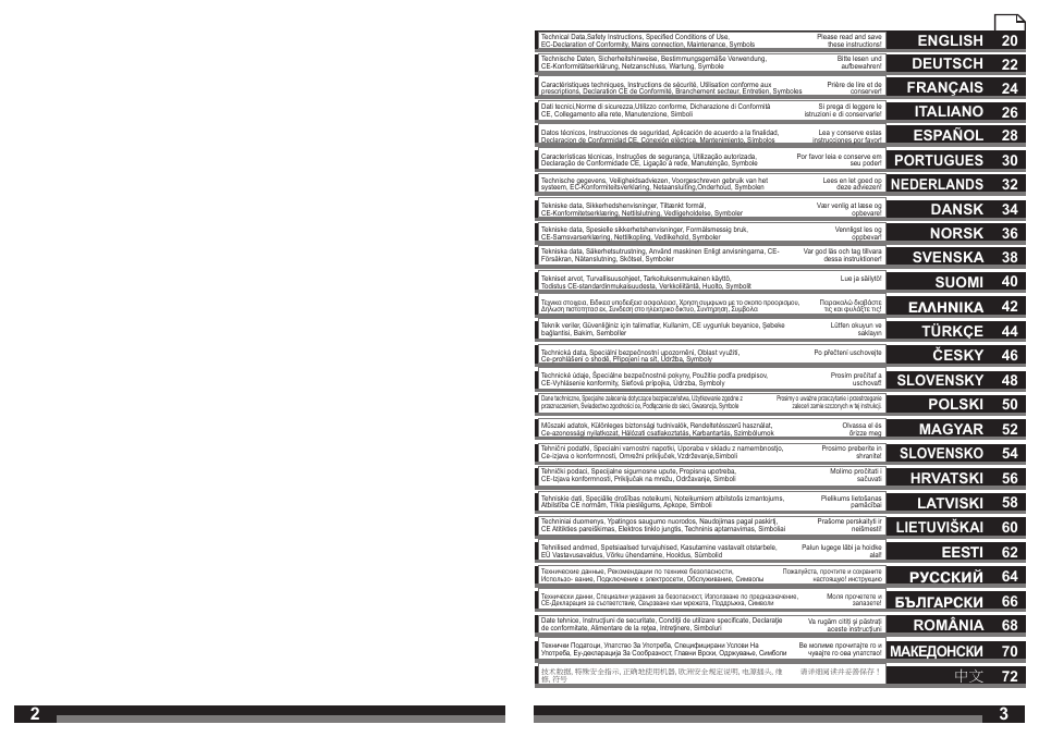 Slovensko 54, 72 македонски | Milwaukee CHS 355 User Manual | Page 2 / 38