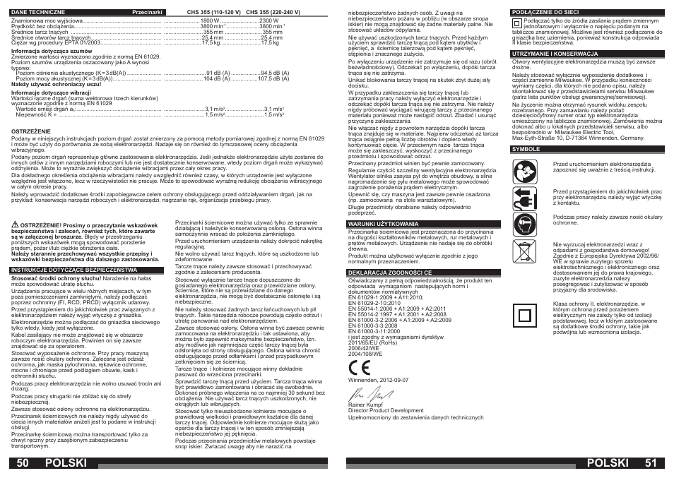 Polski | Milwaukee CHS 355 User Manual | Page 26 / 38