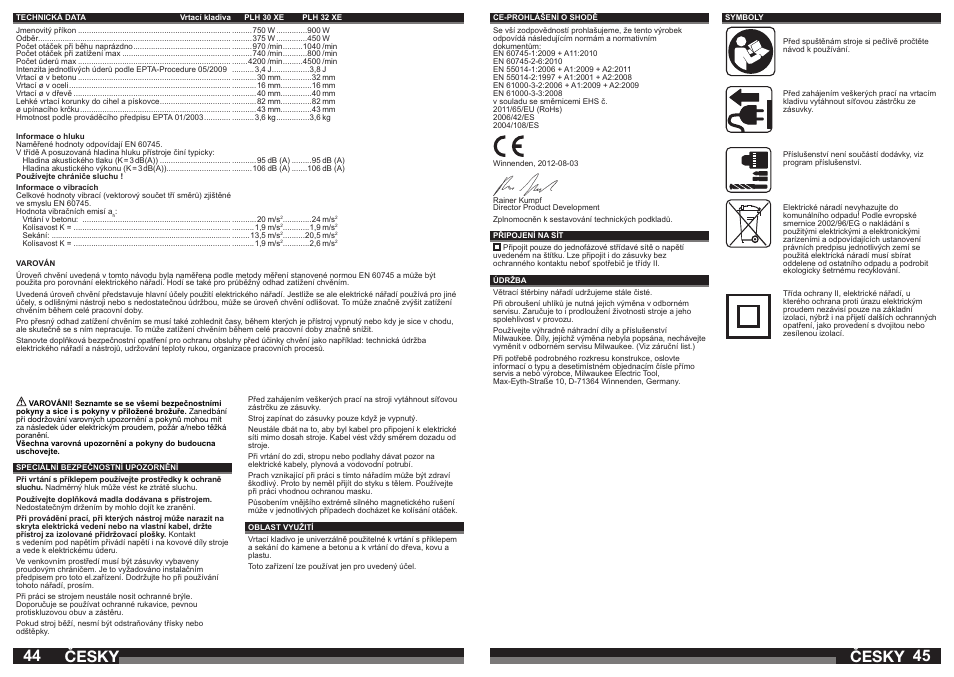 Česky | Milwaukee PLH 30 XE User Manual | Page 23 / 37