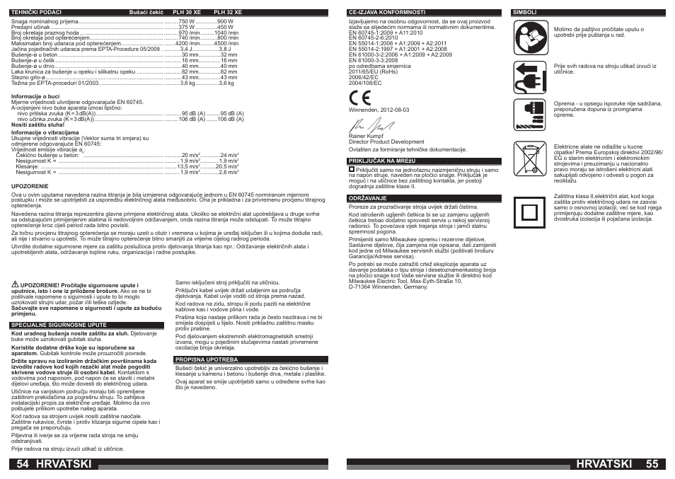 Hrvatski | Milwaukee PLH 30 XE User Manual | Page 28 / 37