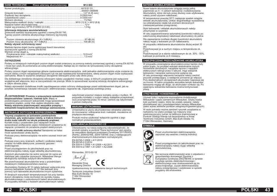 Polski | Milwaukee M12 BID User Manual | Page 22 / 35